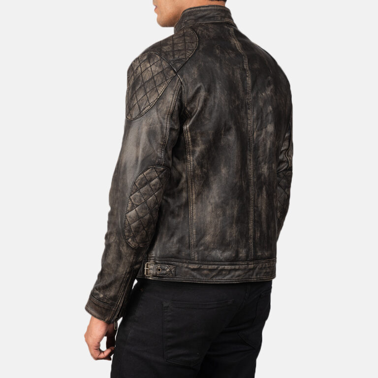 Mens Gatsby Distressed Brown Leather Biker Jacket6086-8-1568987285579